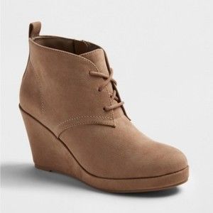 Dolce Vita 9.5W Booties Ankle Vita Terri Wedge Taupe DV NWT
